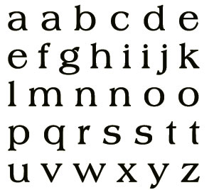 Technique Tuesday- Alphabet Stamp Set - Main Street Lowercase Letters Large  (sold individually)